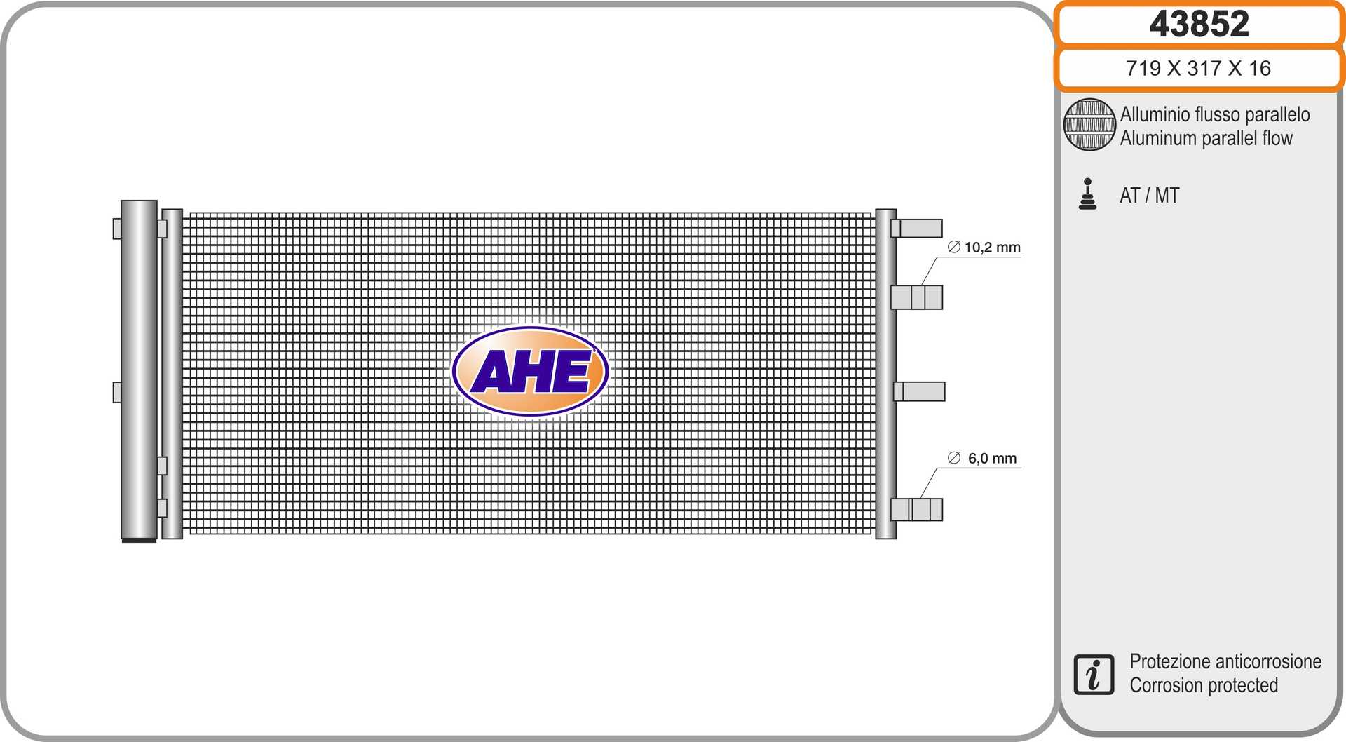 AHE 43852 Condensatore,...