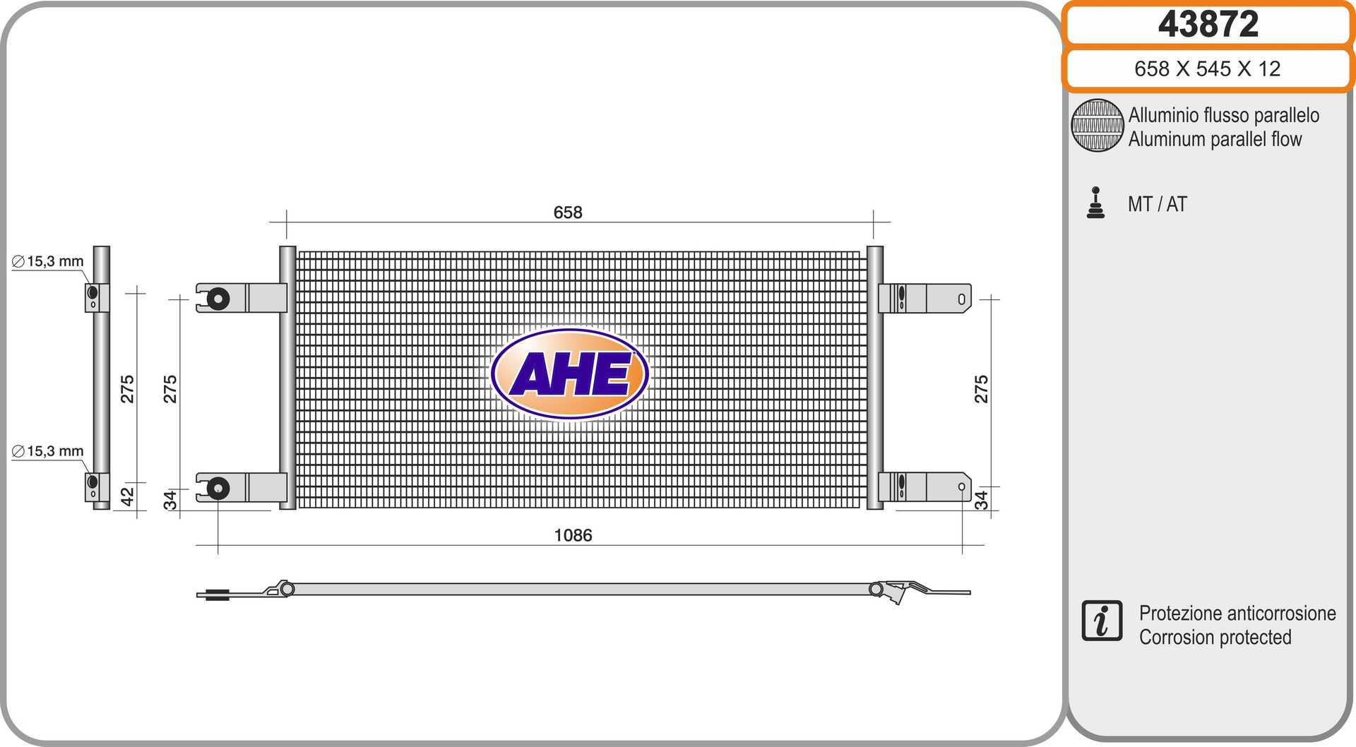 AHE 43872 Condensatore,...