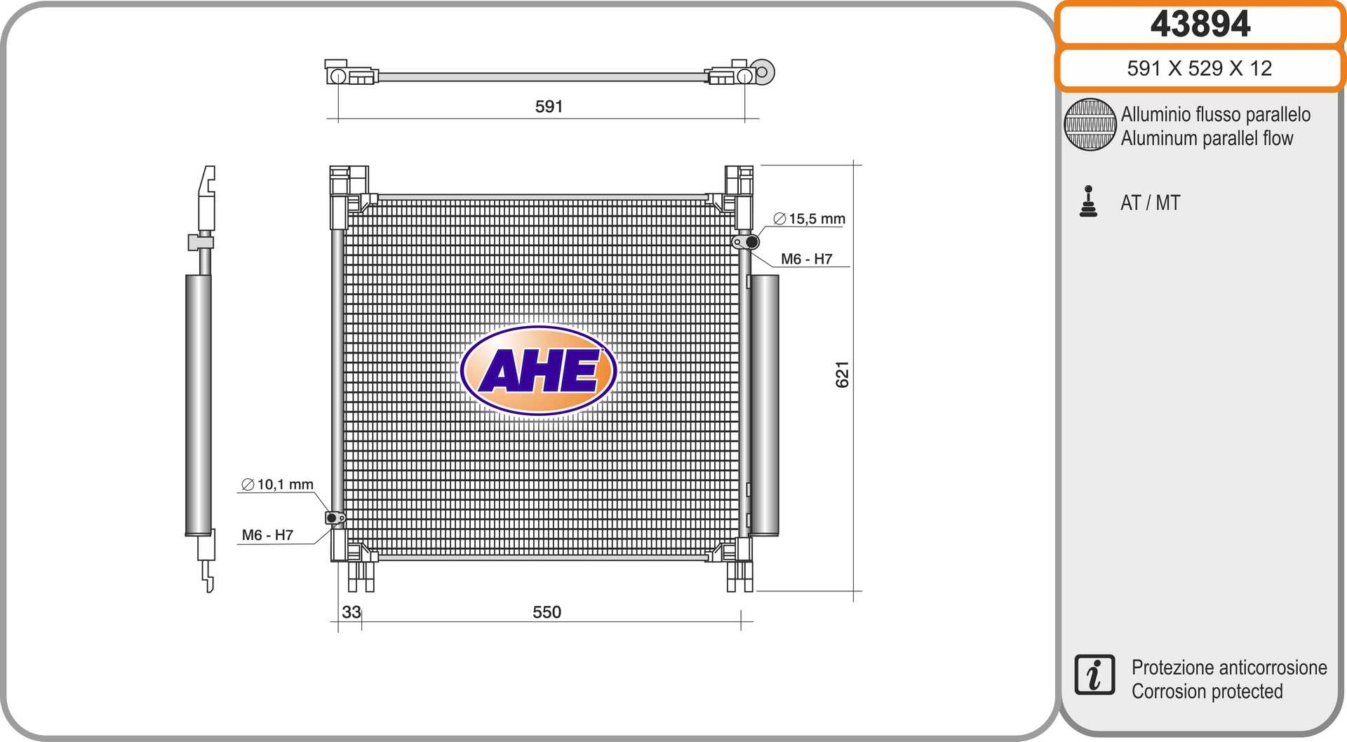 AHE 43894 Condensatore,...