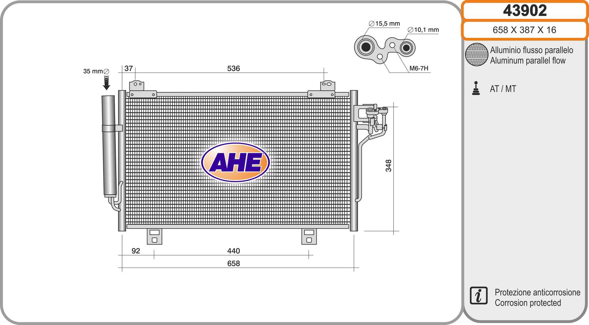 AHE 43902 Condensatore,...