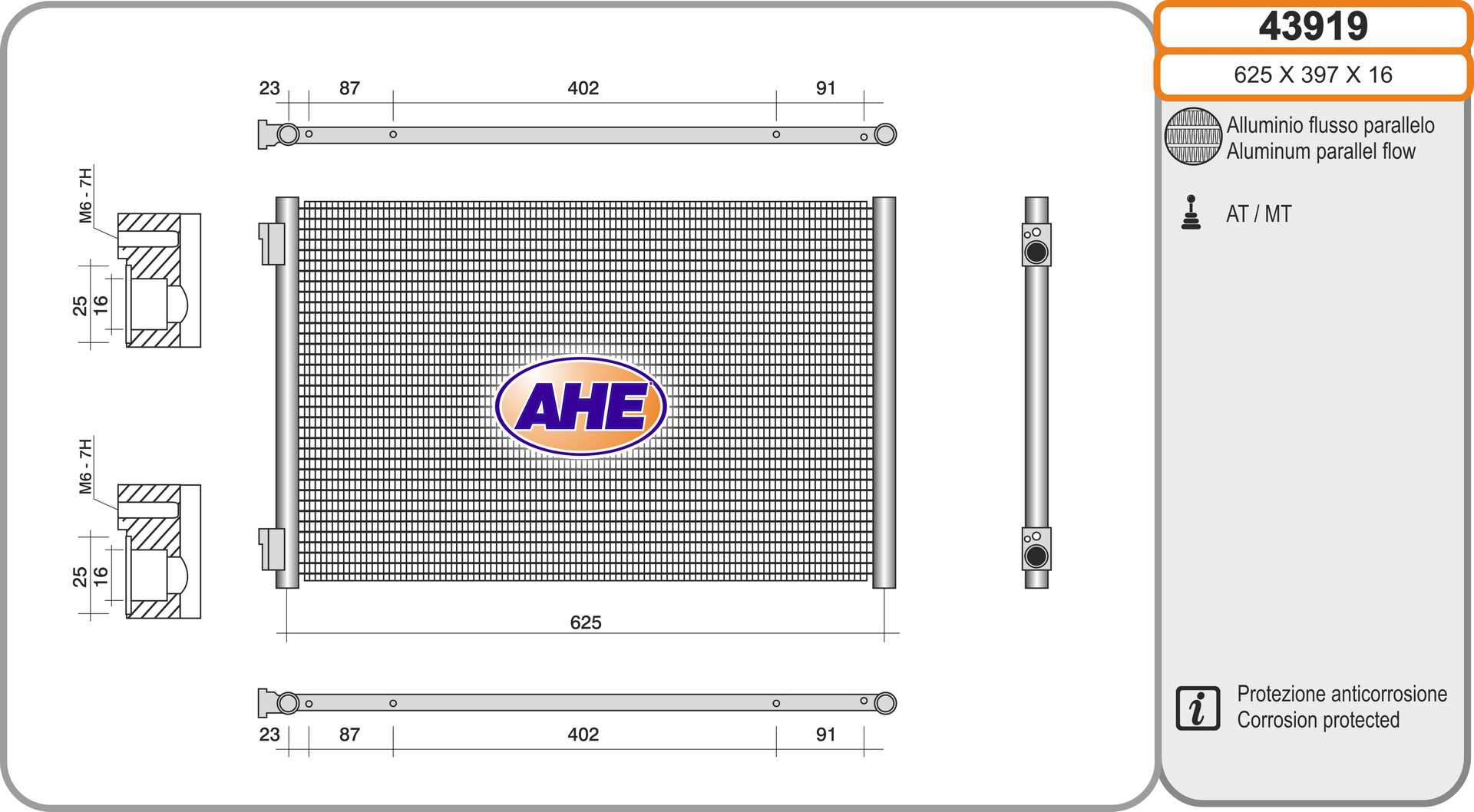 AHE 43919 Condensatore,...