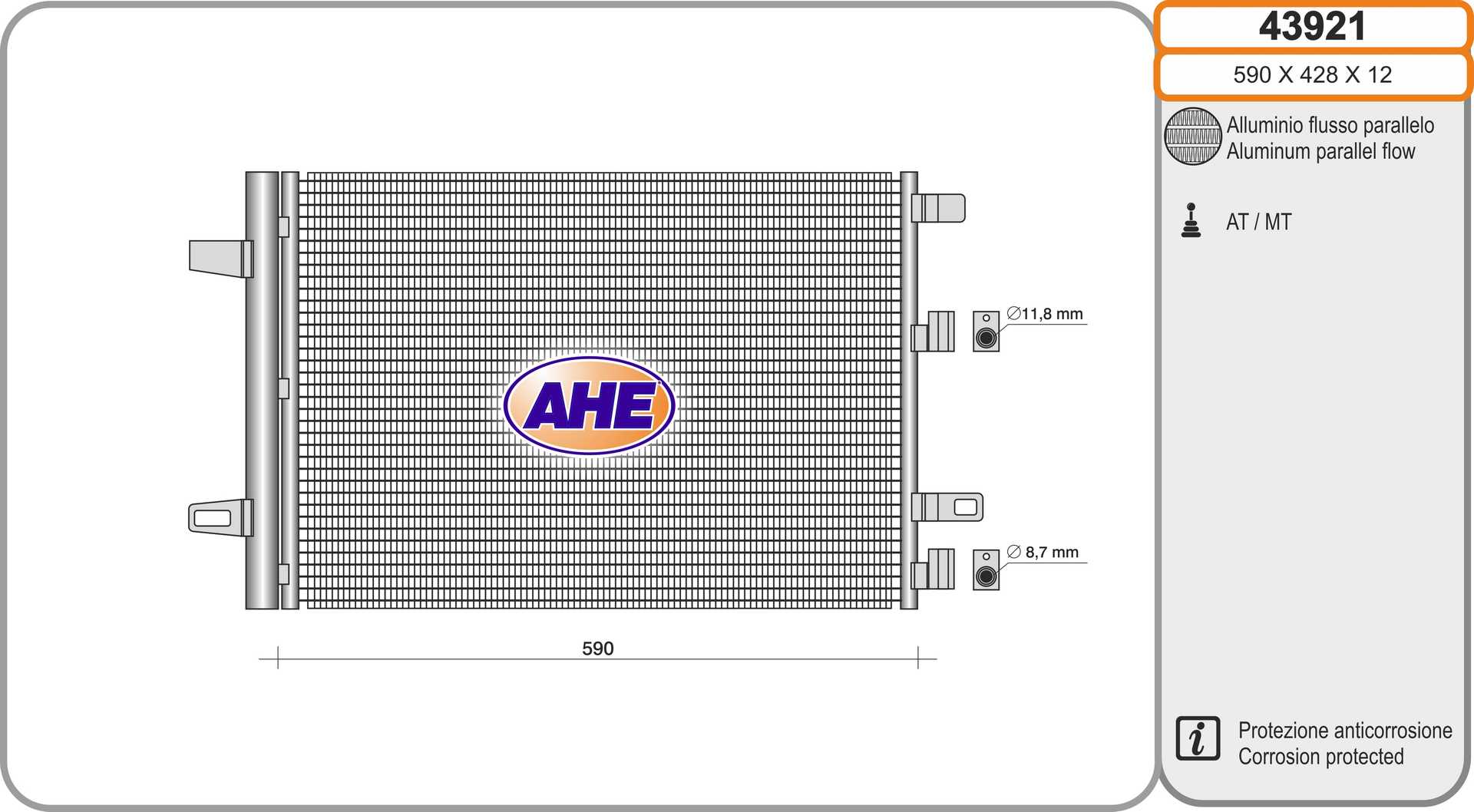 AHE 43921 Condensatore,...