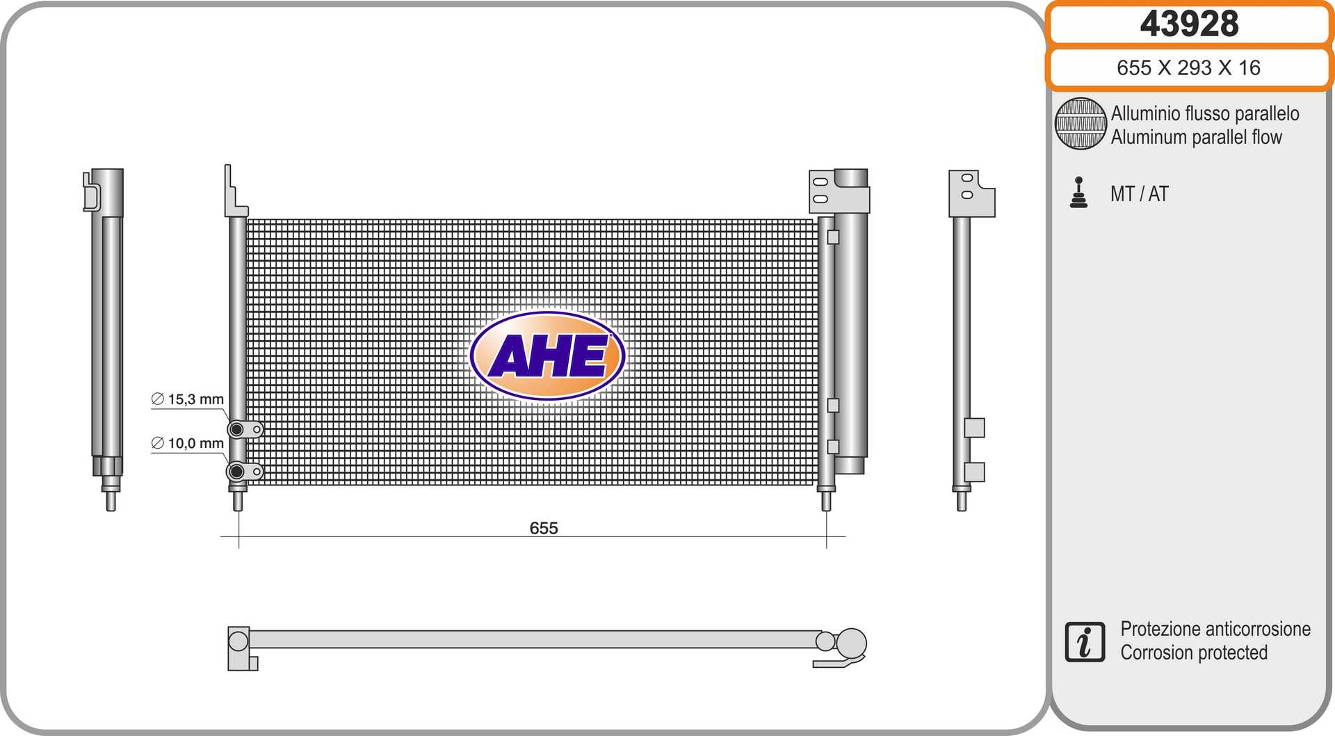 AHE 43928 Condensatore,...