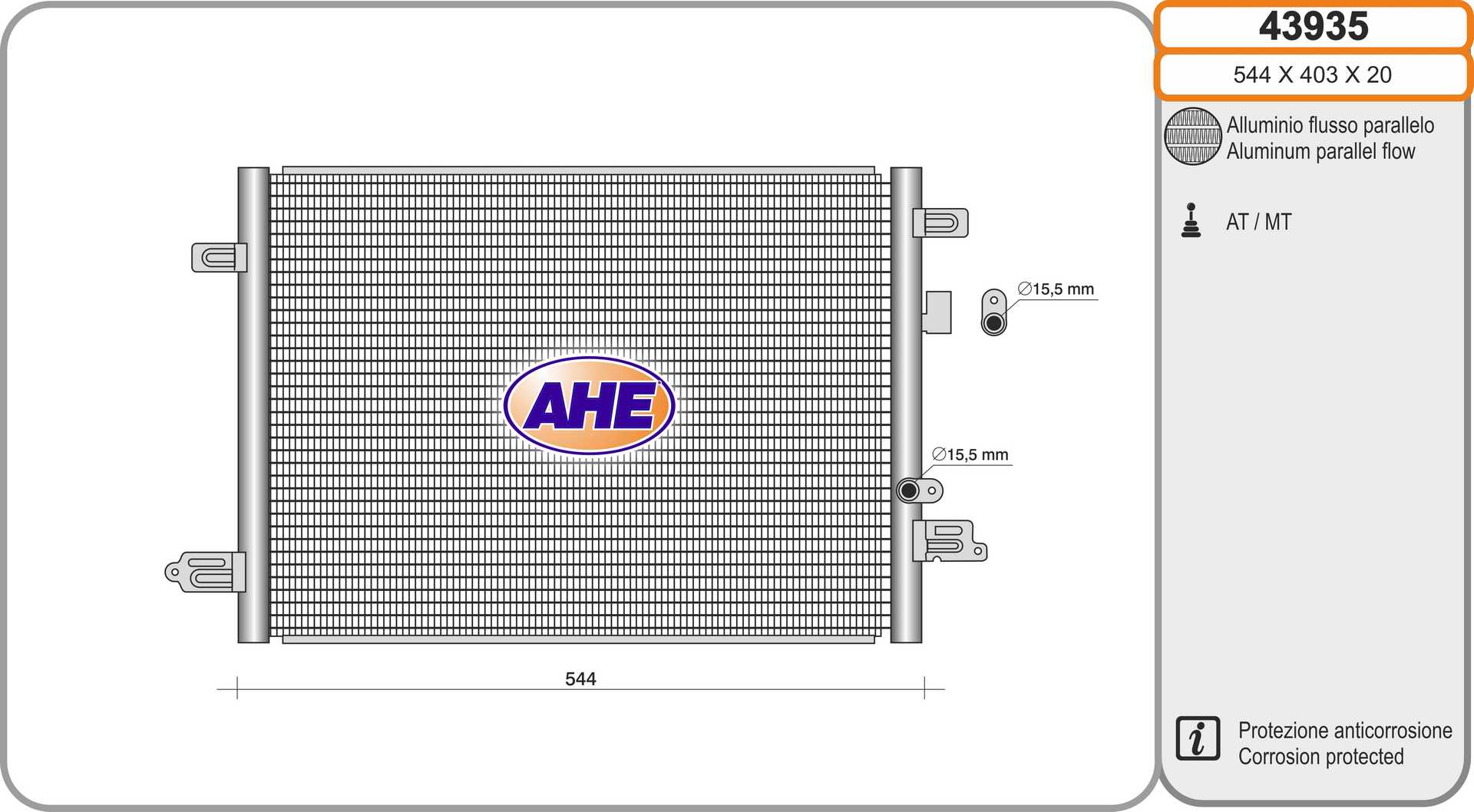 AHE 43935 Condensatore,...