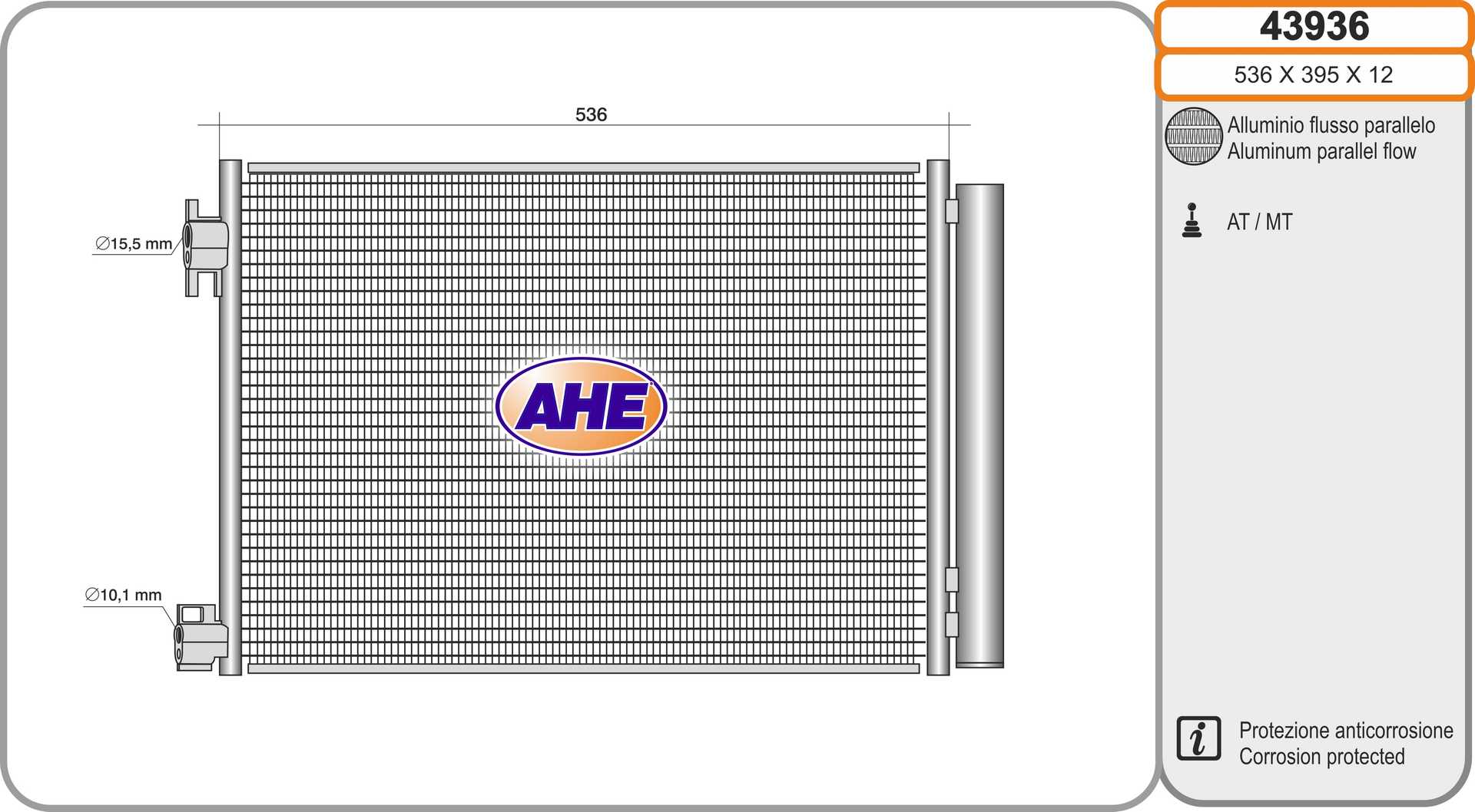 AHE 43936 Condensatore,...