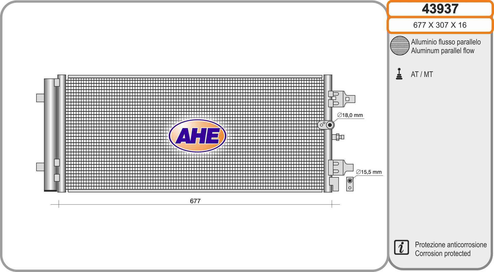 AHE 43937 Condensatore,...