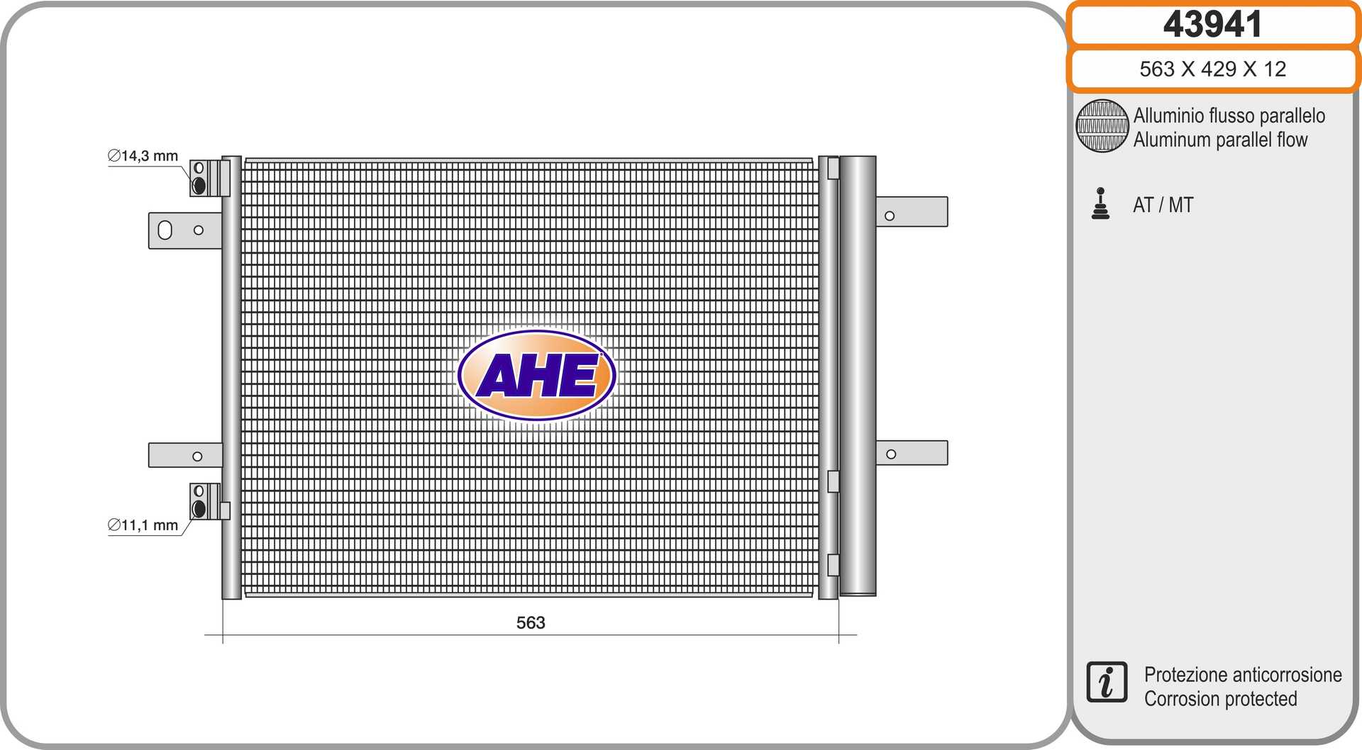 AHE 43941 Condensatore,...