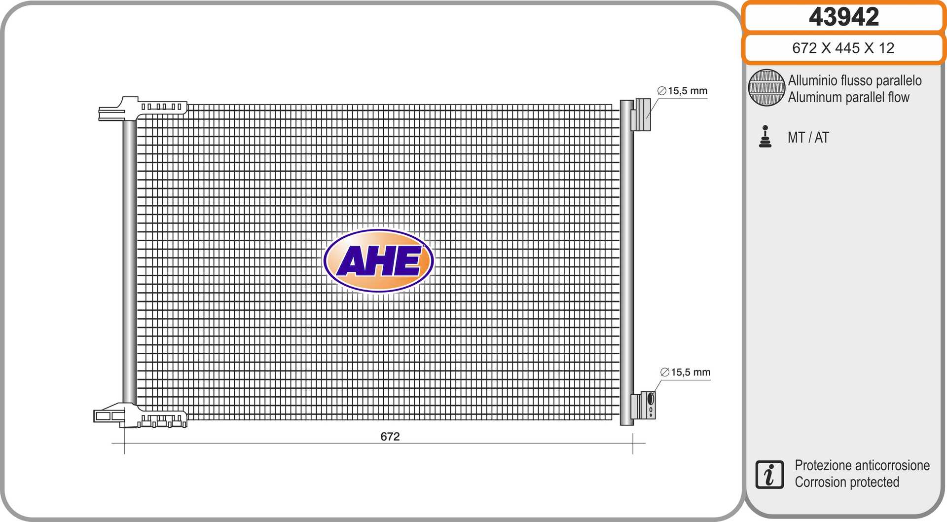 AHE 43942 Condensatore,...