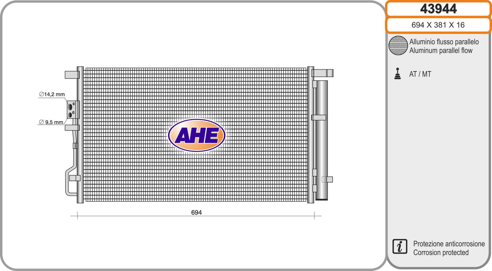 AHE 43944 Condensatore,...