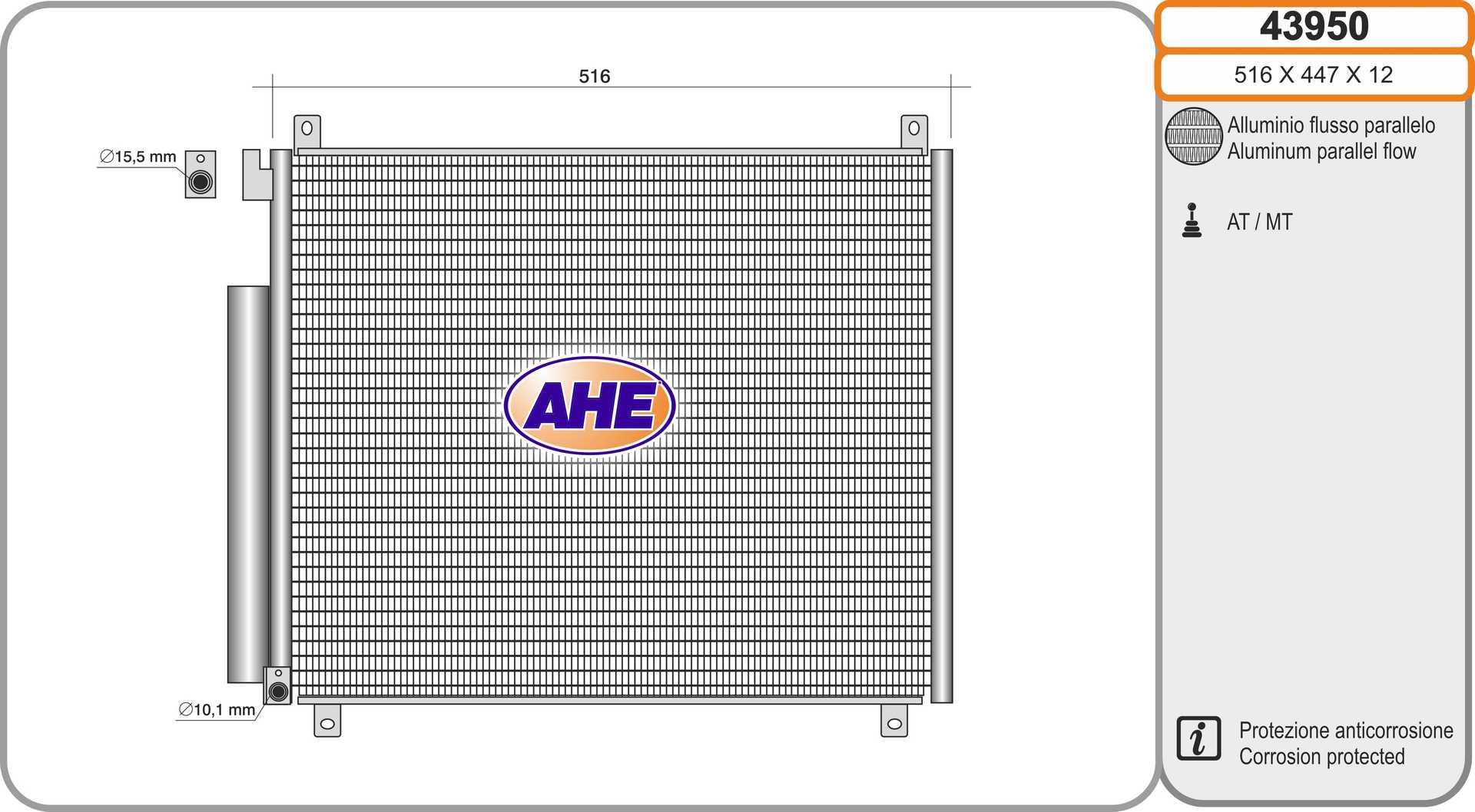 AHE 43950 Condensatore,...