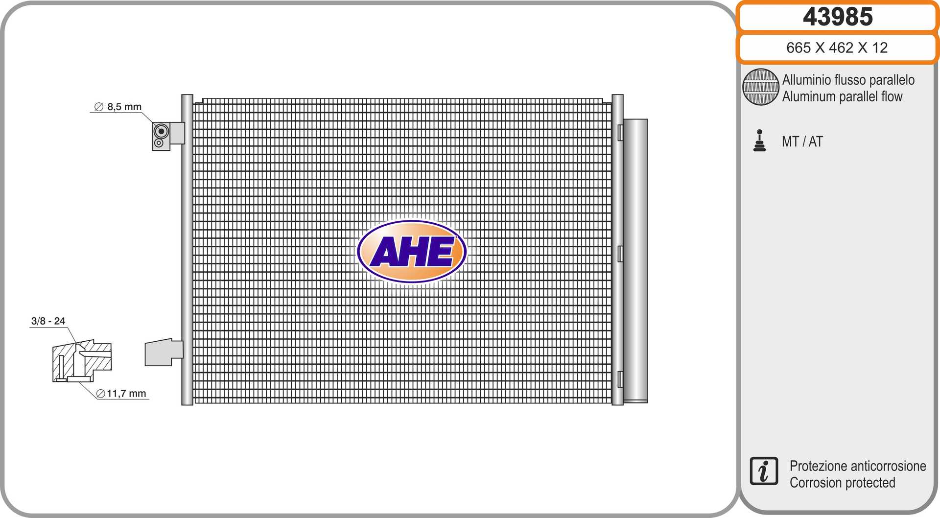 AHE 43985 Condensatore,...