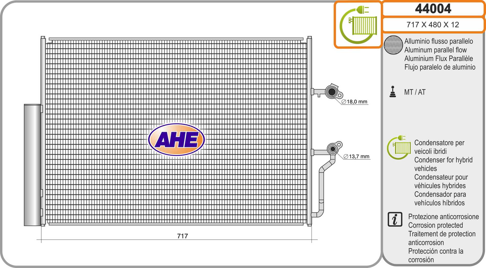 AHE 44004 Condensatore,...