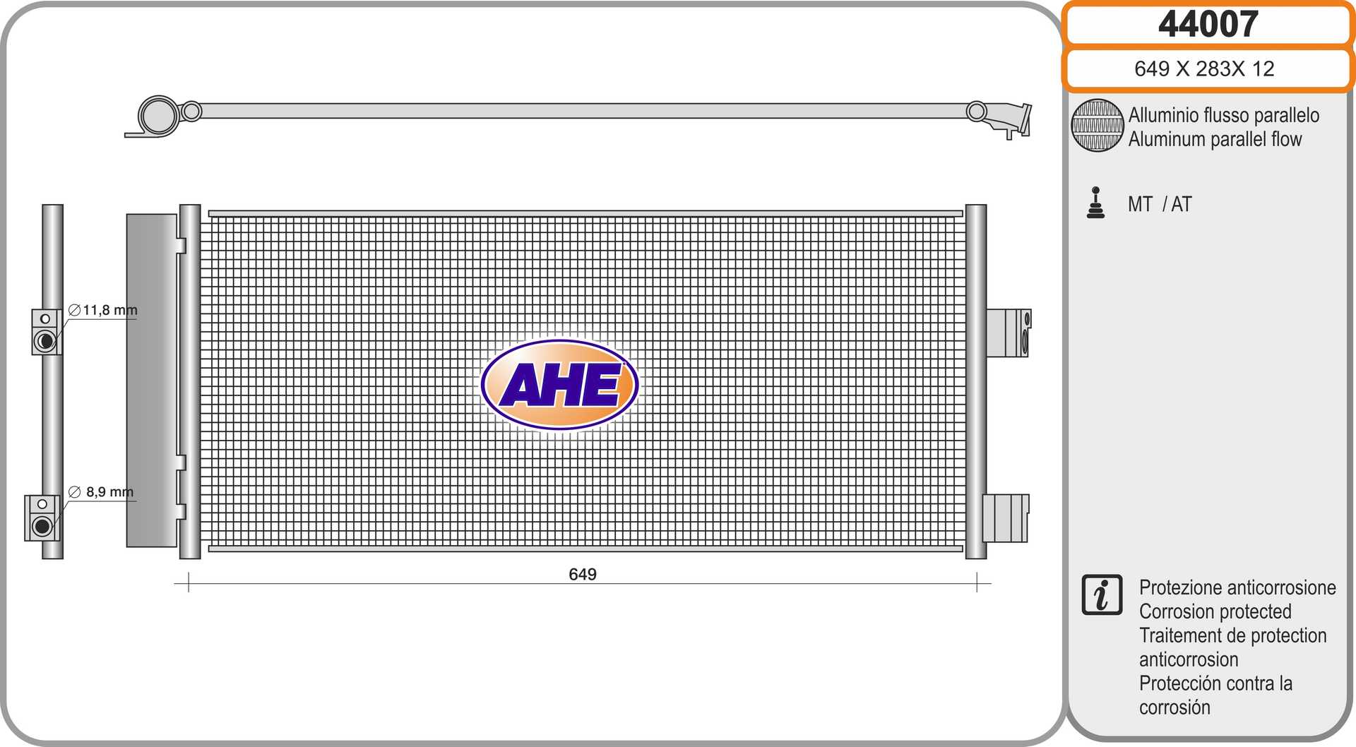 AHE 44007 Condensatore,...