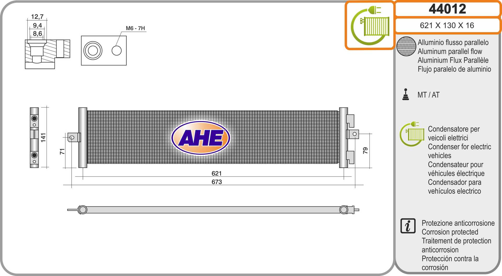 AHE 44012 Condensatore,...