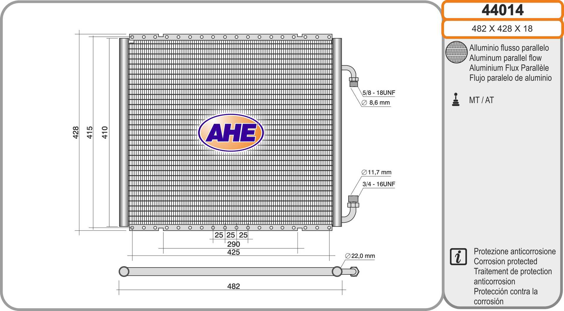 AHE 44014 Condensatore,...