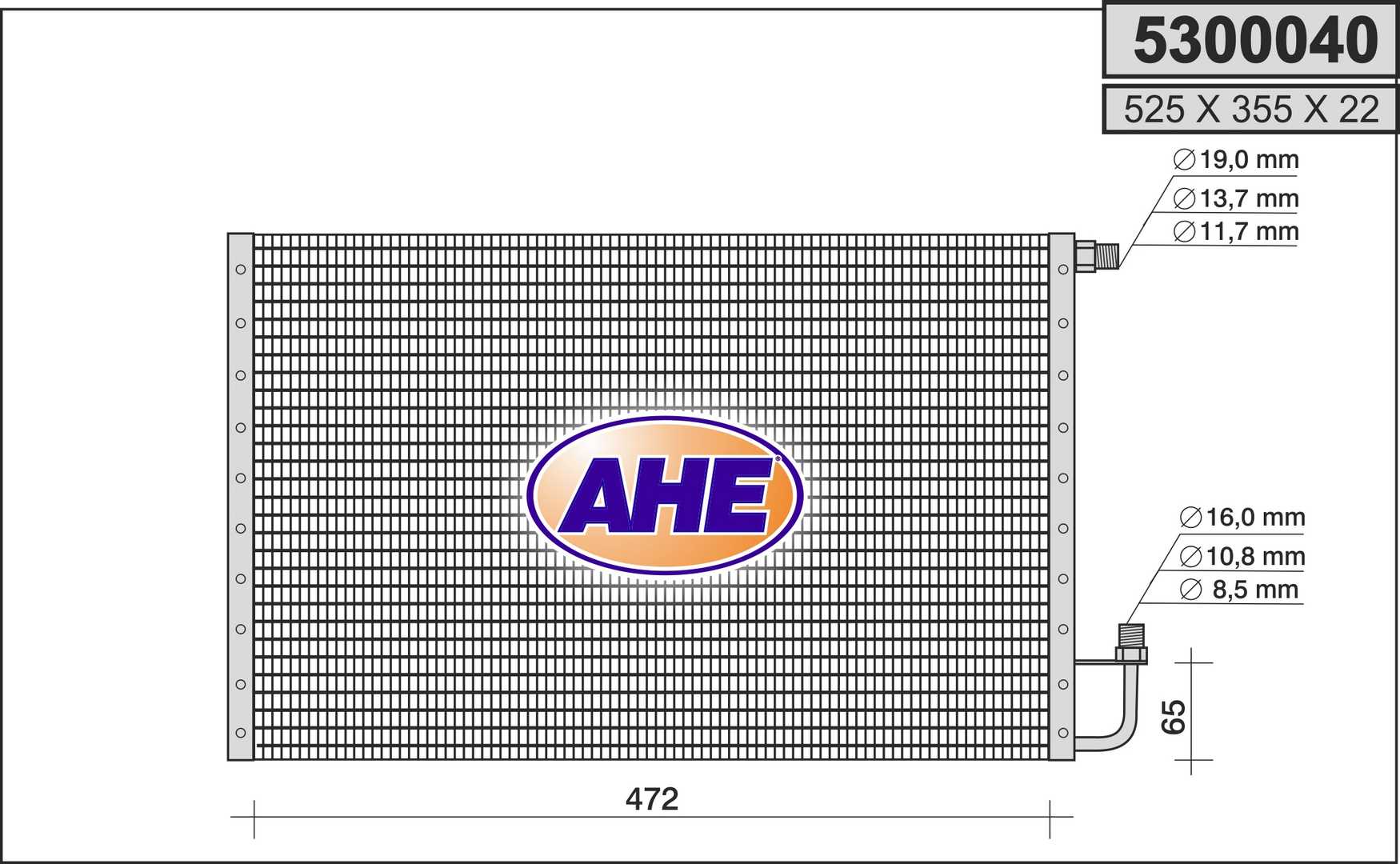 AHE 5300040 Condensatore,...