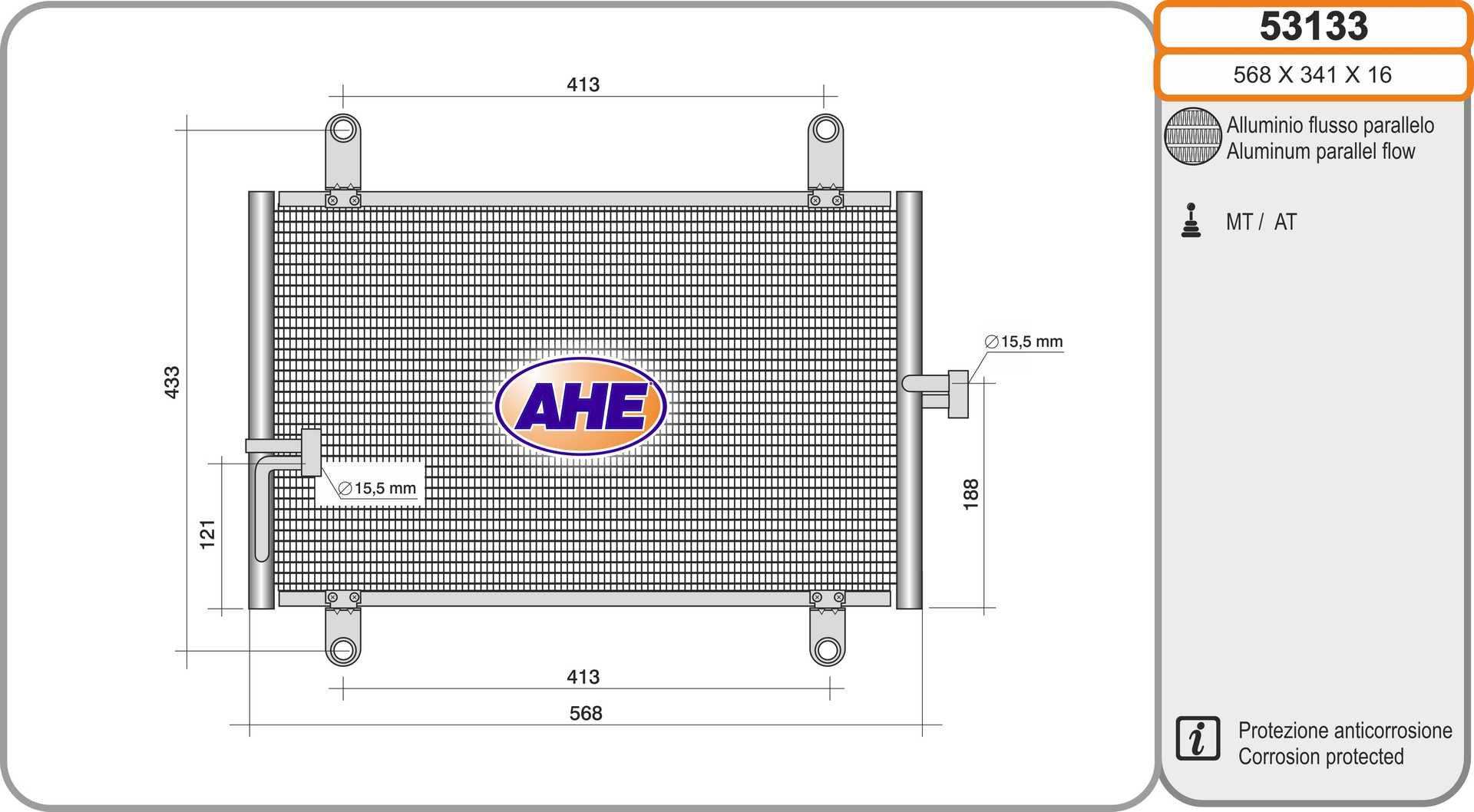 AHE 53133 Condensatore,...
