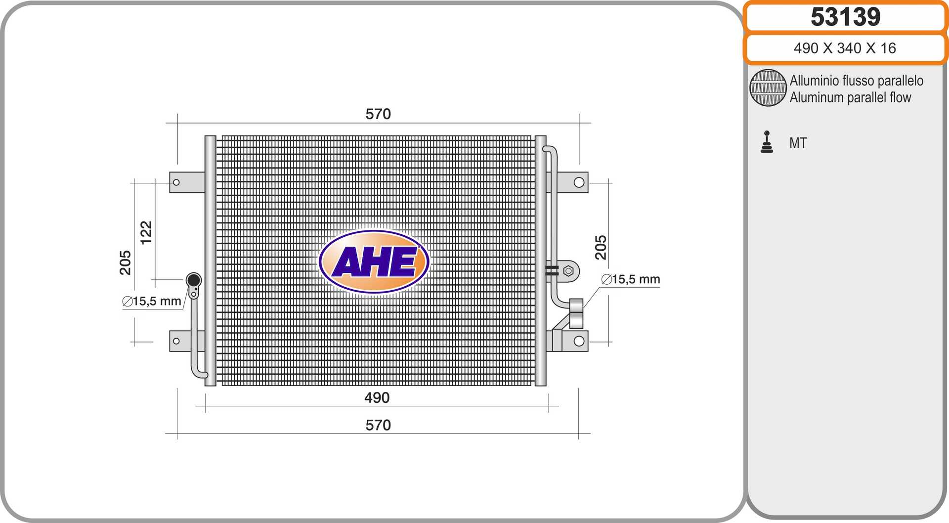 AHE 53139 Condensatore,...