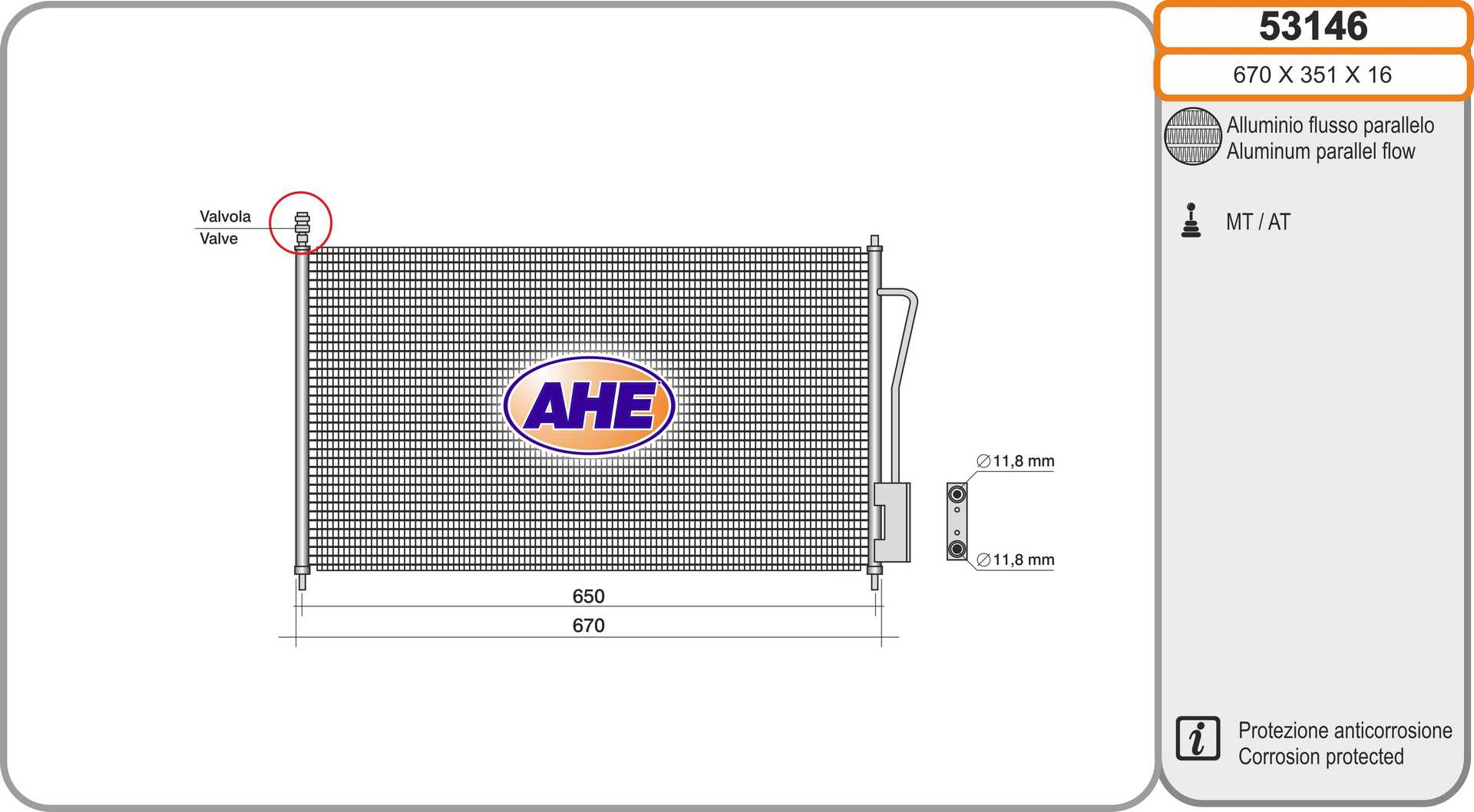 AHE 53146 Condensatore,...