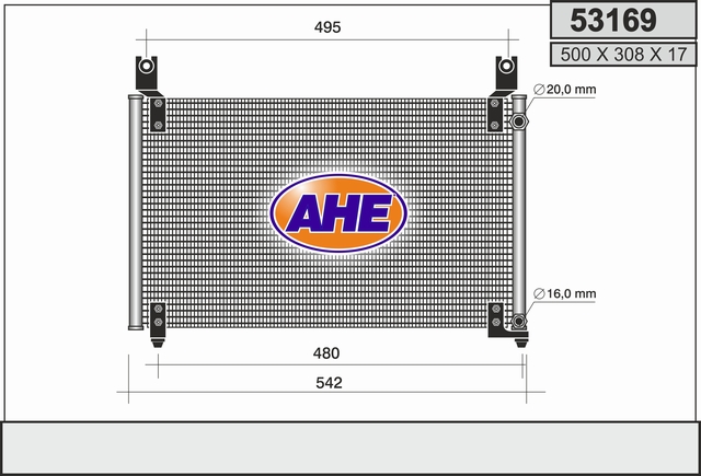 AHE 53169 Condensatore,...