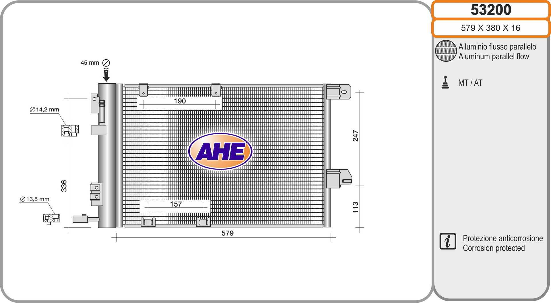 AHE 53200 Condensatore,...