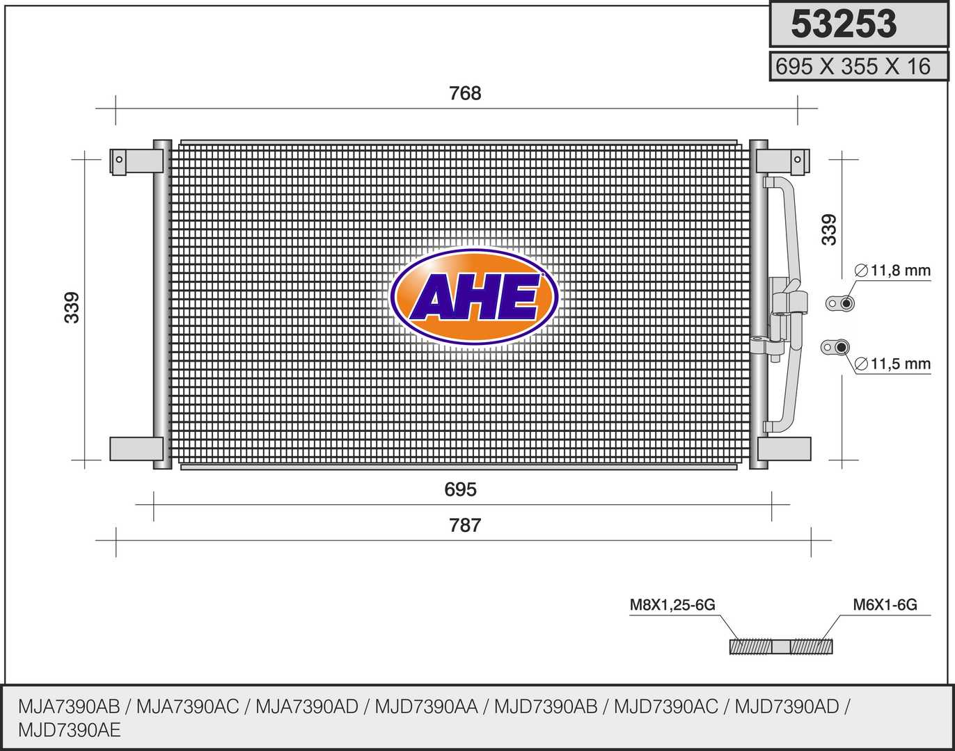 AHE 53253 Condensatore,...