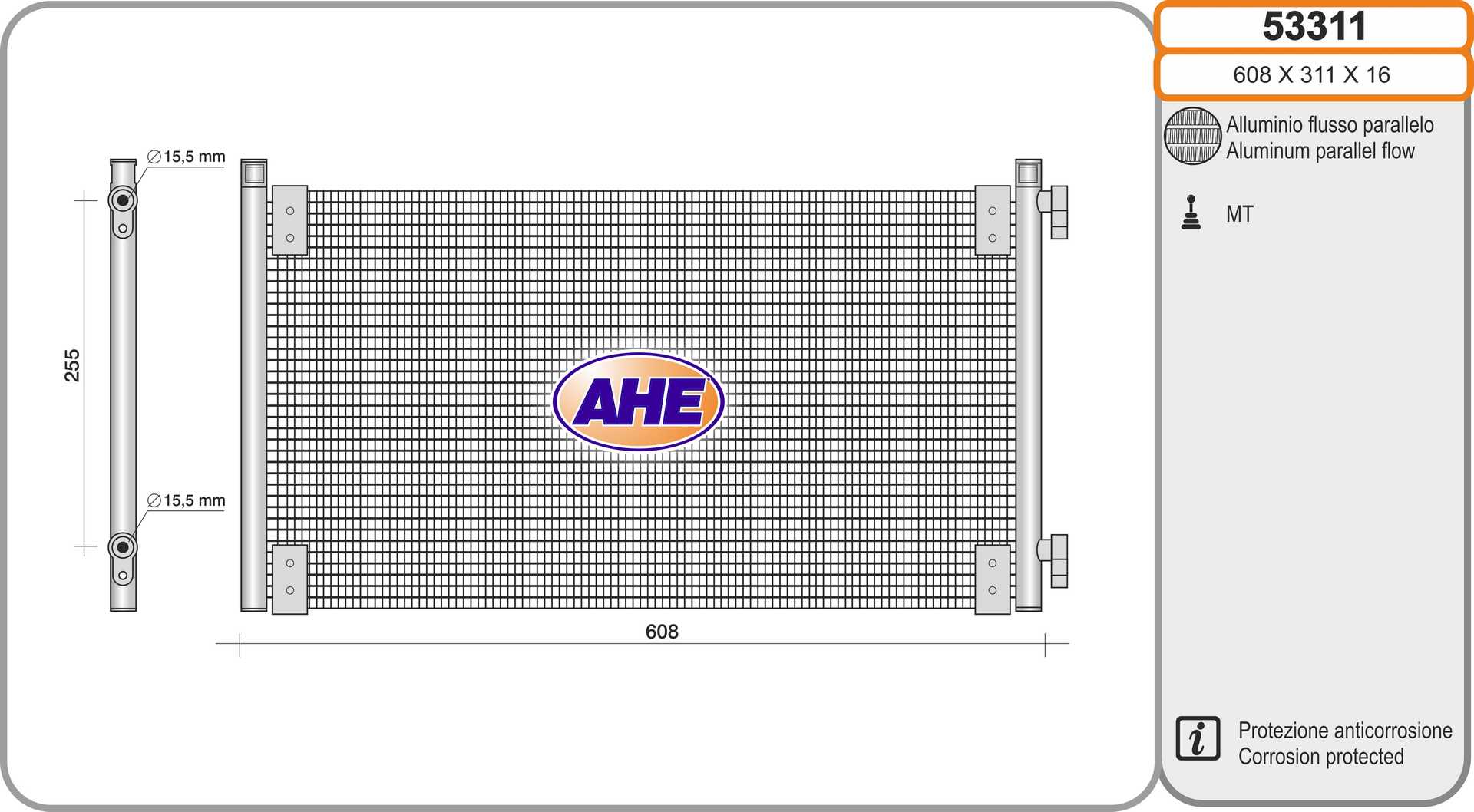 AHE 53311 Condensatore,...