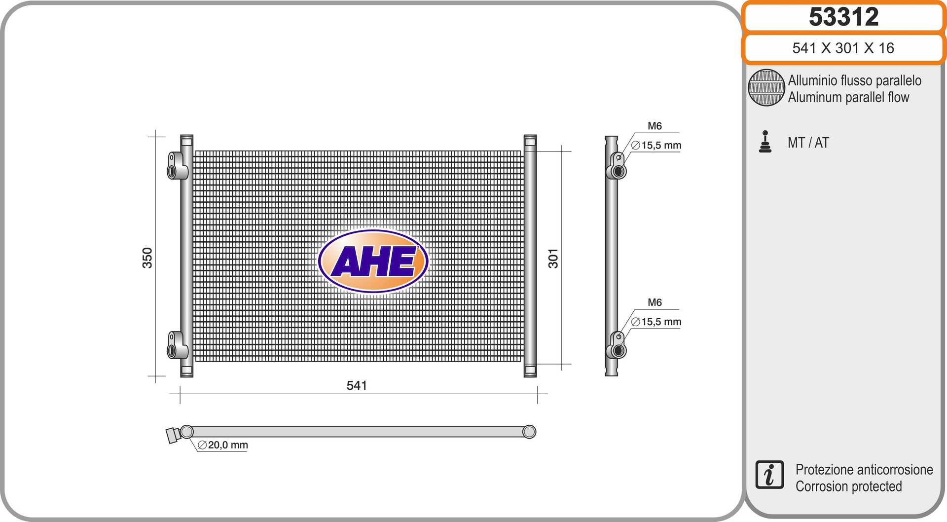 AHE 53312 Condensatore,...
