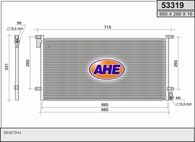AHE 53319 Condensatore,...