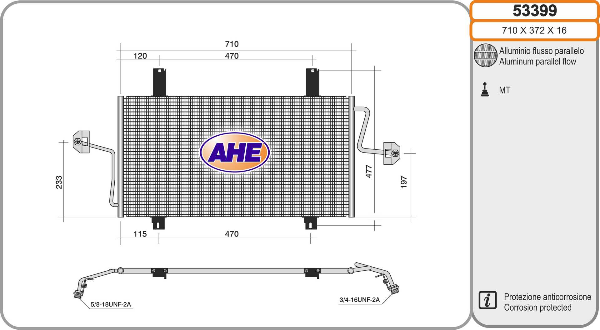 AHE 53399 Condensatore,...