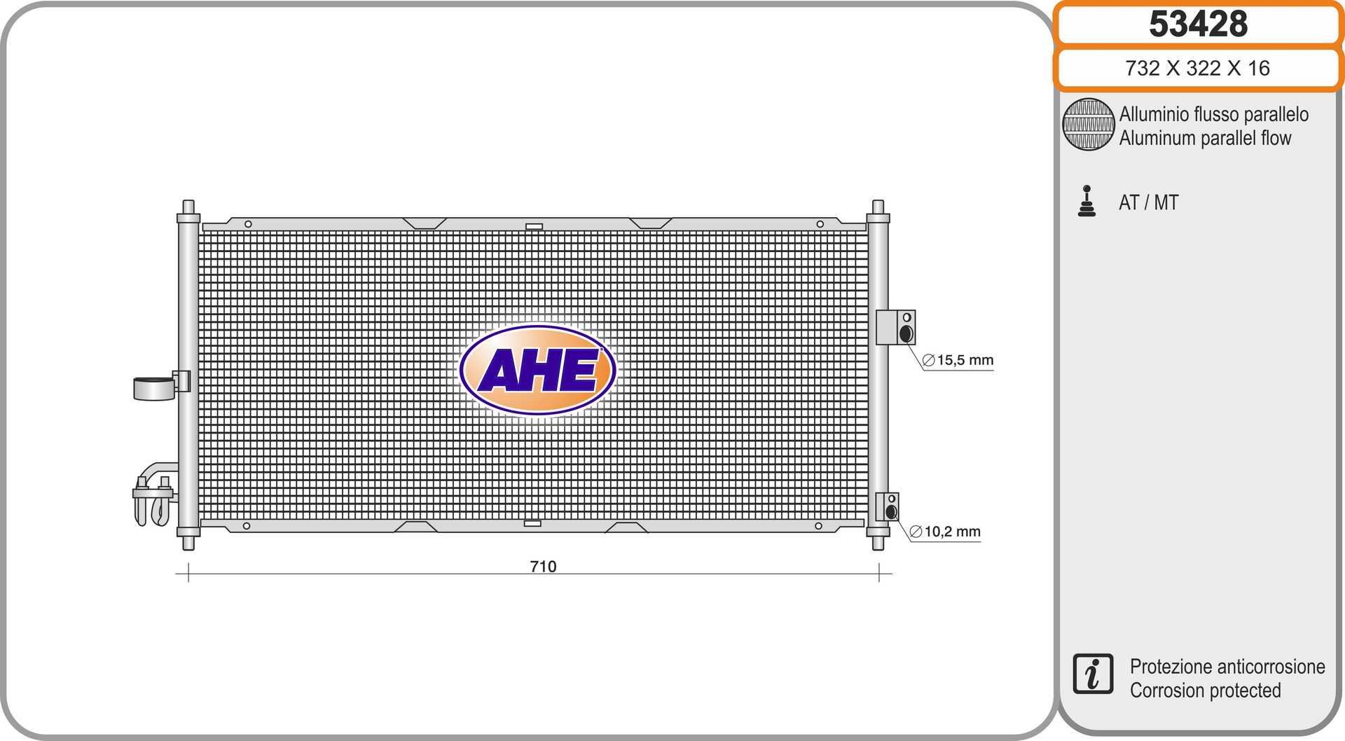 AHE 53428 Condensatore,...