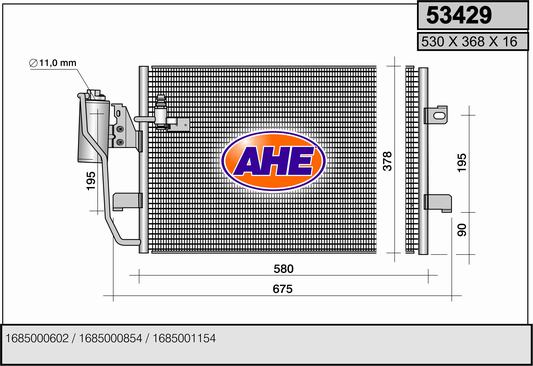 AHE 53429 Condensatore,...