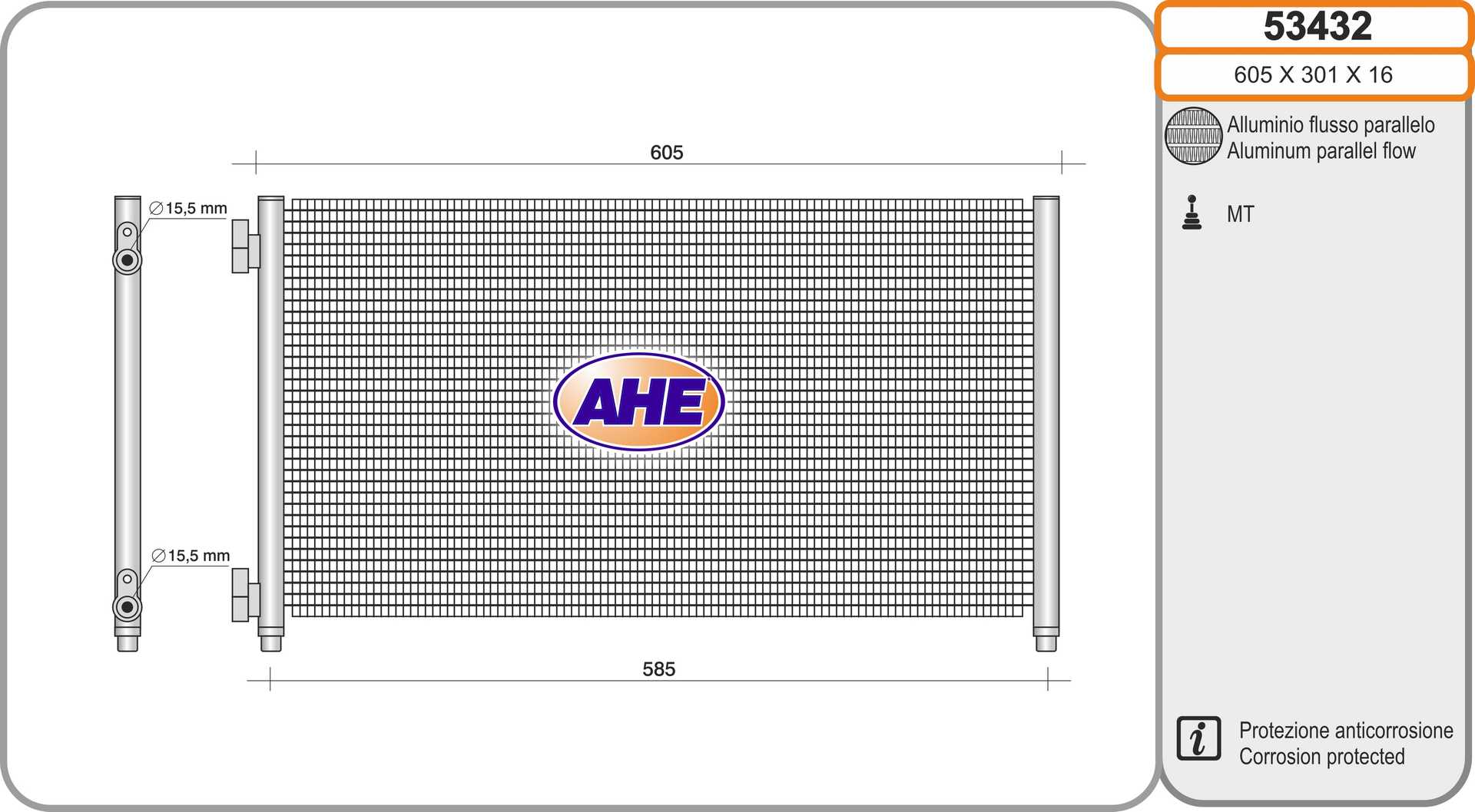 AHE 53432 Condensatore,...