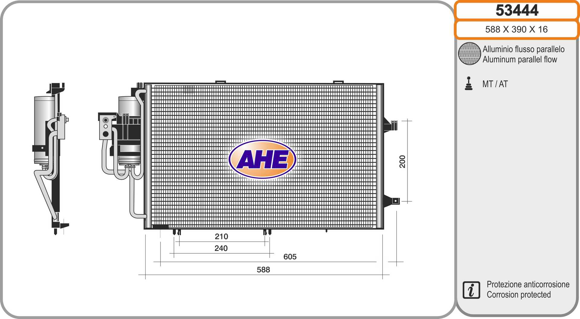 AHE 53444 Condensatore,...