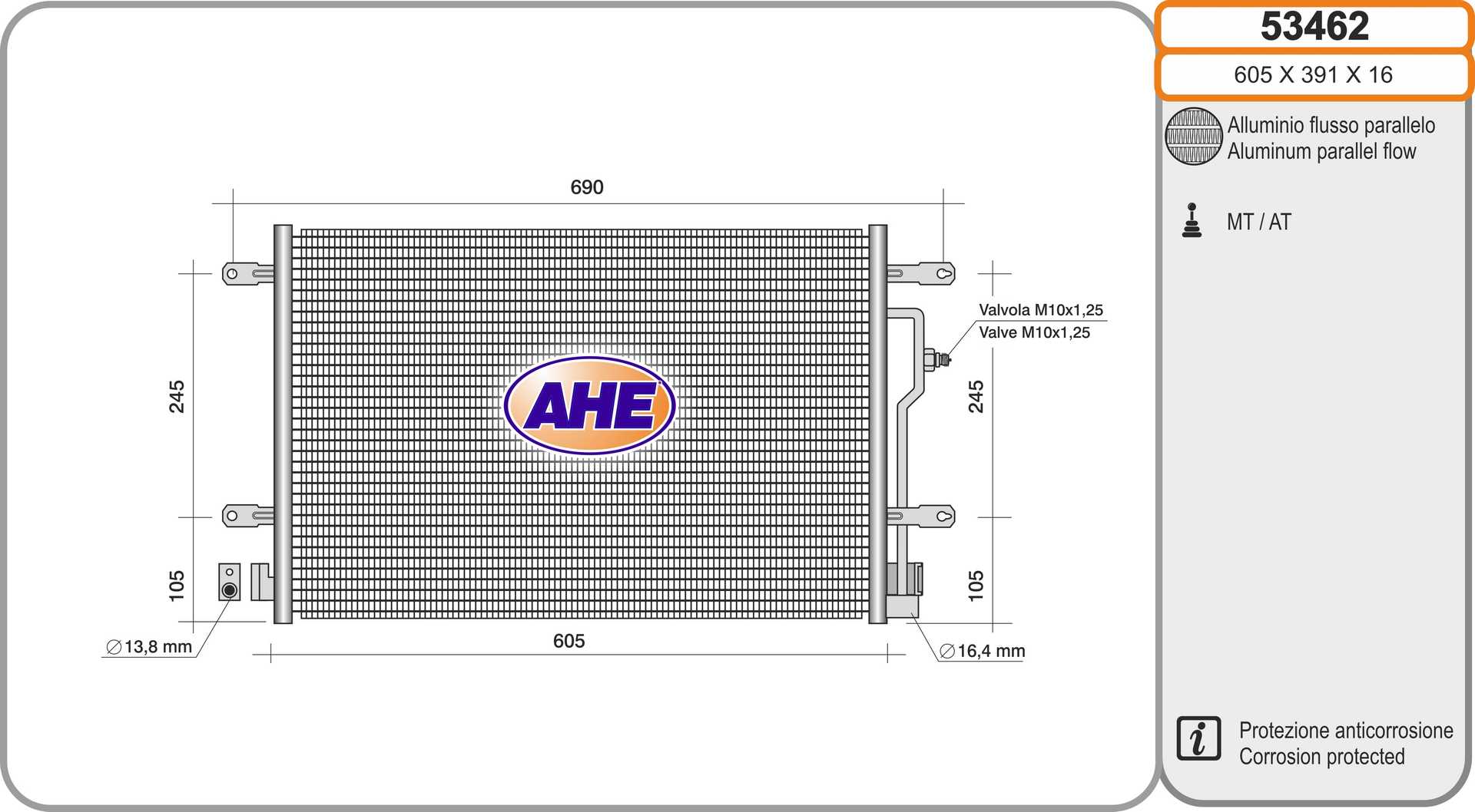 AHE 53462 Condensatore,...