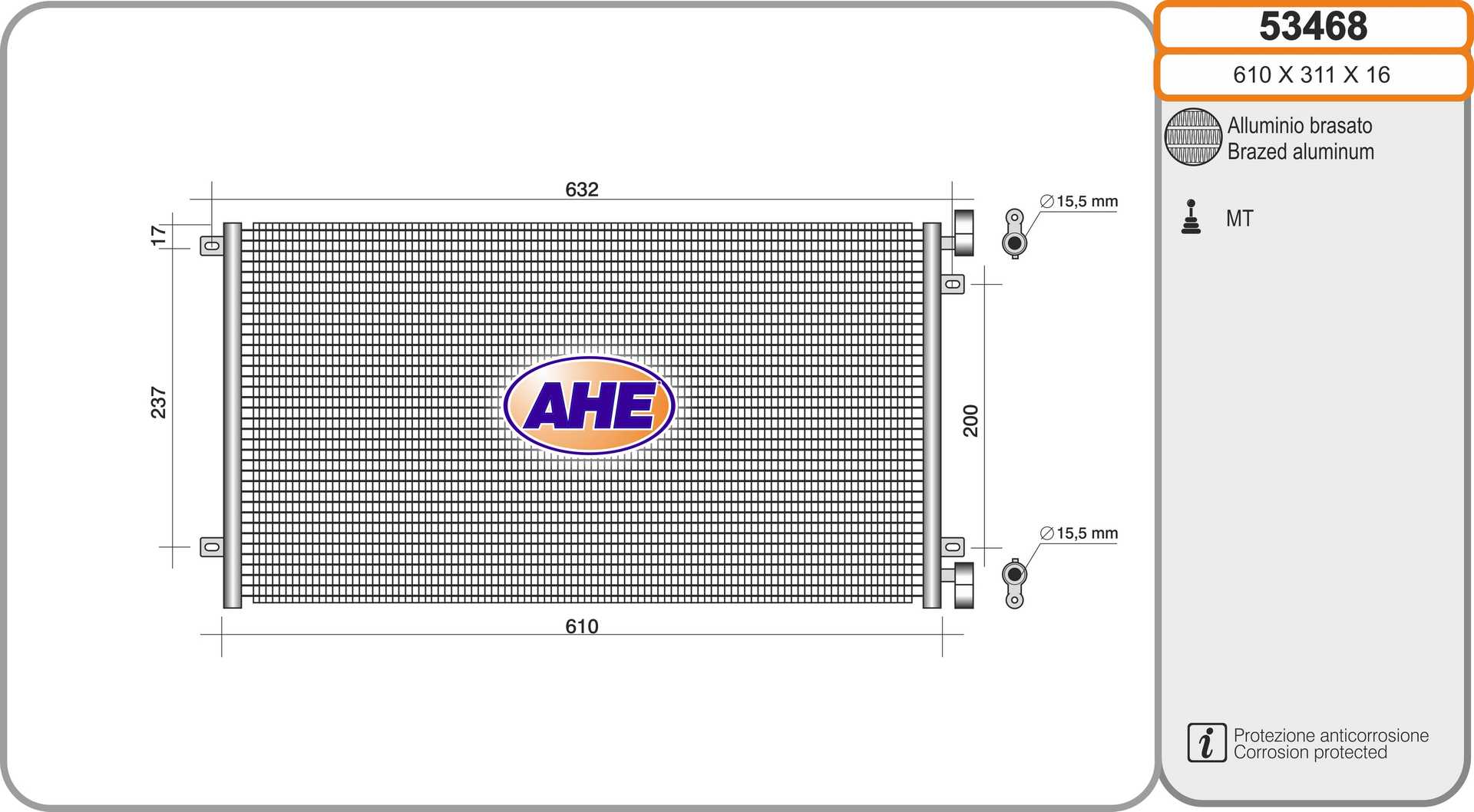 AHE 53468 Condensatore,...