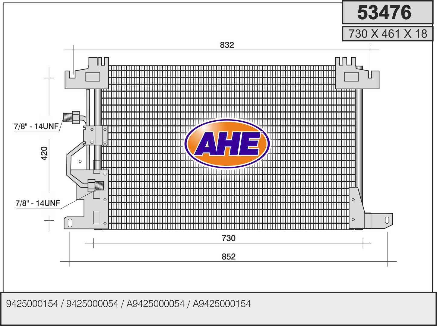 AHE 53476 Condensatore,...