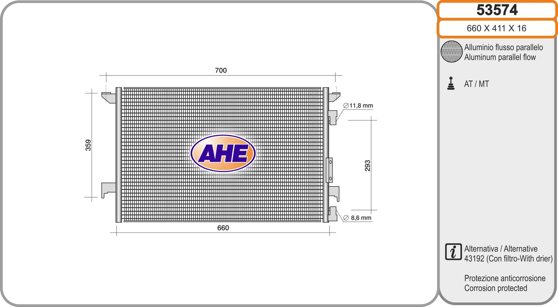 AHE 53574 Condensatore,...