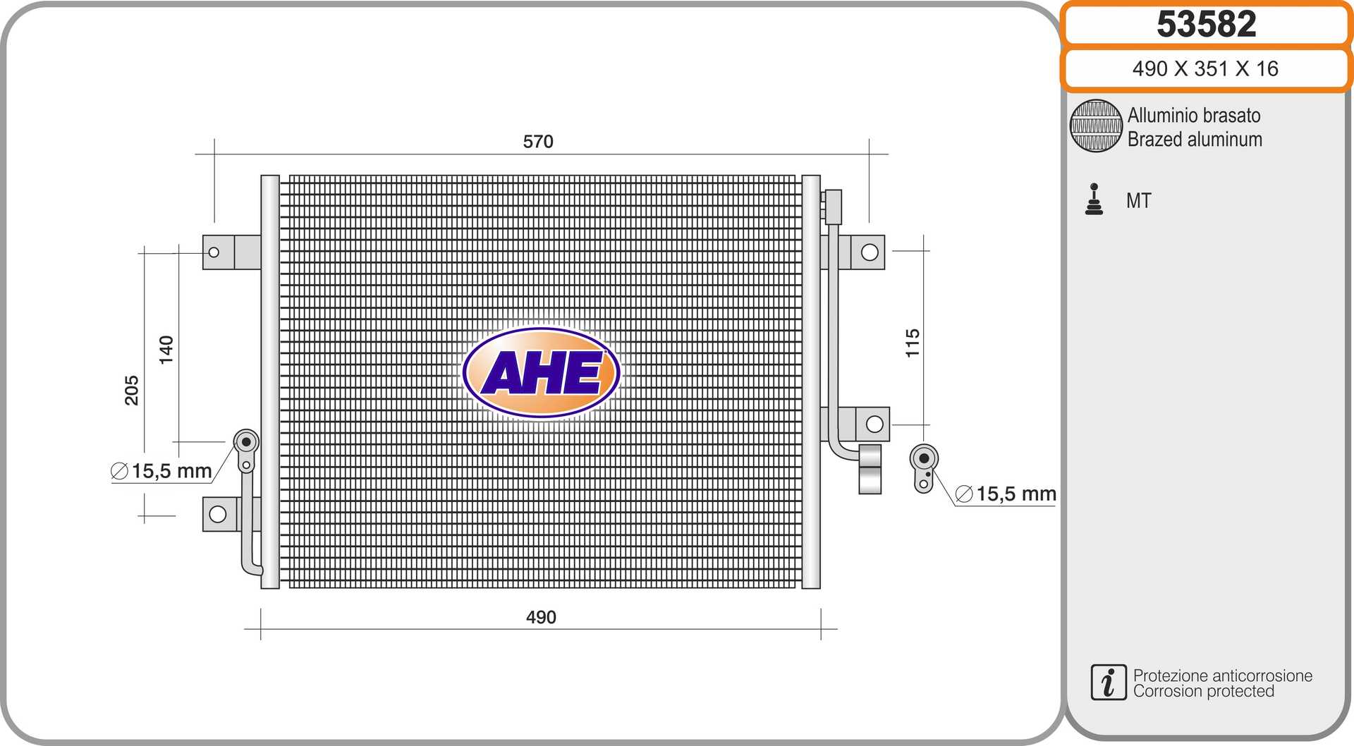 AHE 53582 Condensatore,...