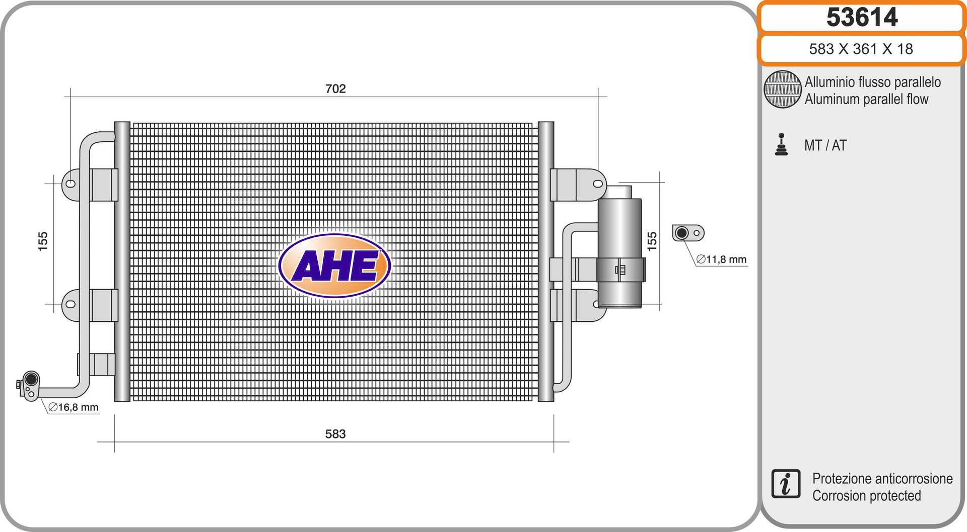 AHE 53614 Condensatore,...