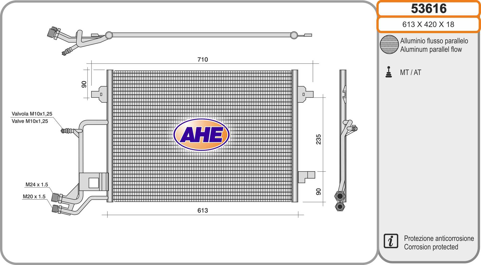 AHE 53616 Condensatore,...