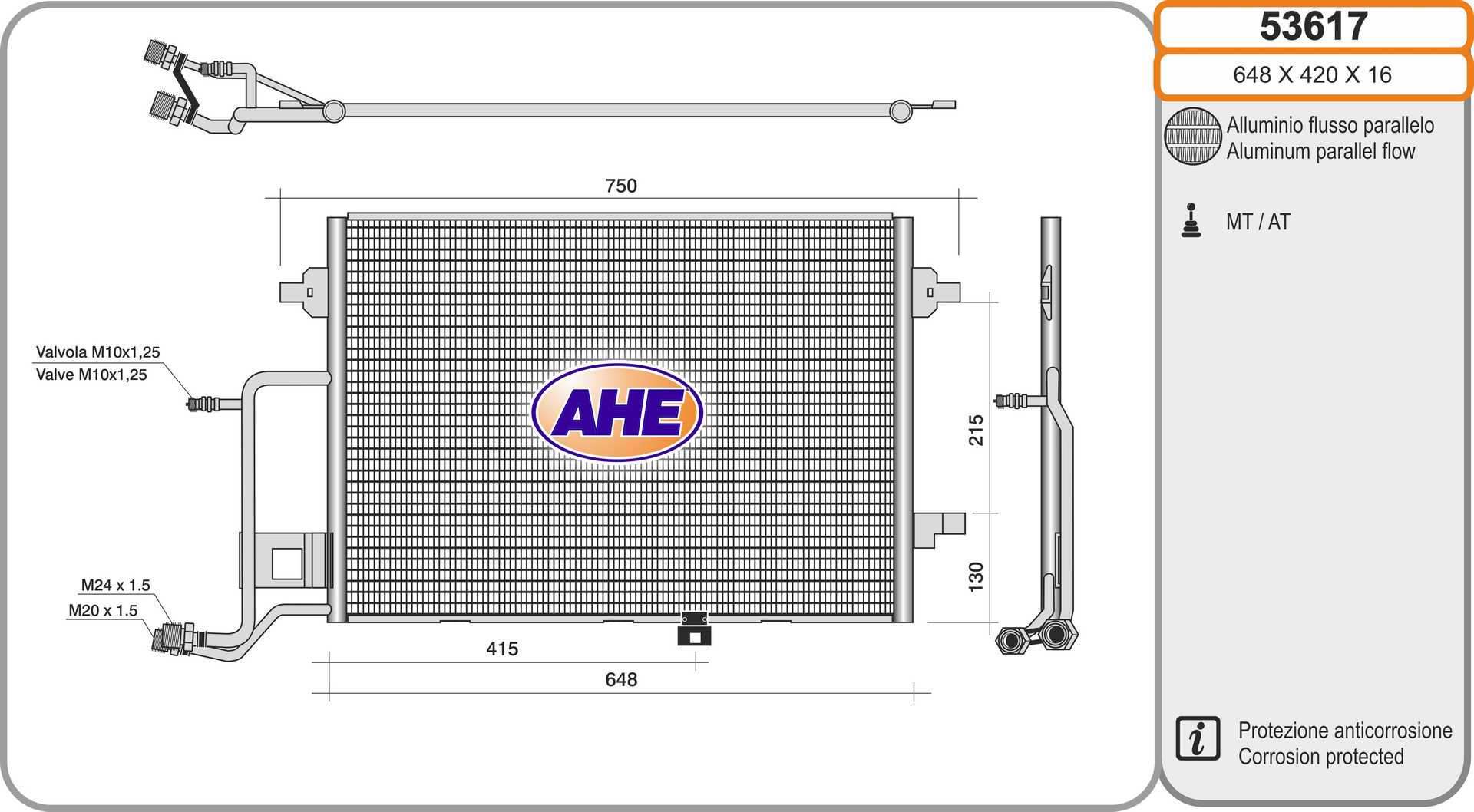 AHE 53617 Condensatore,...