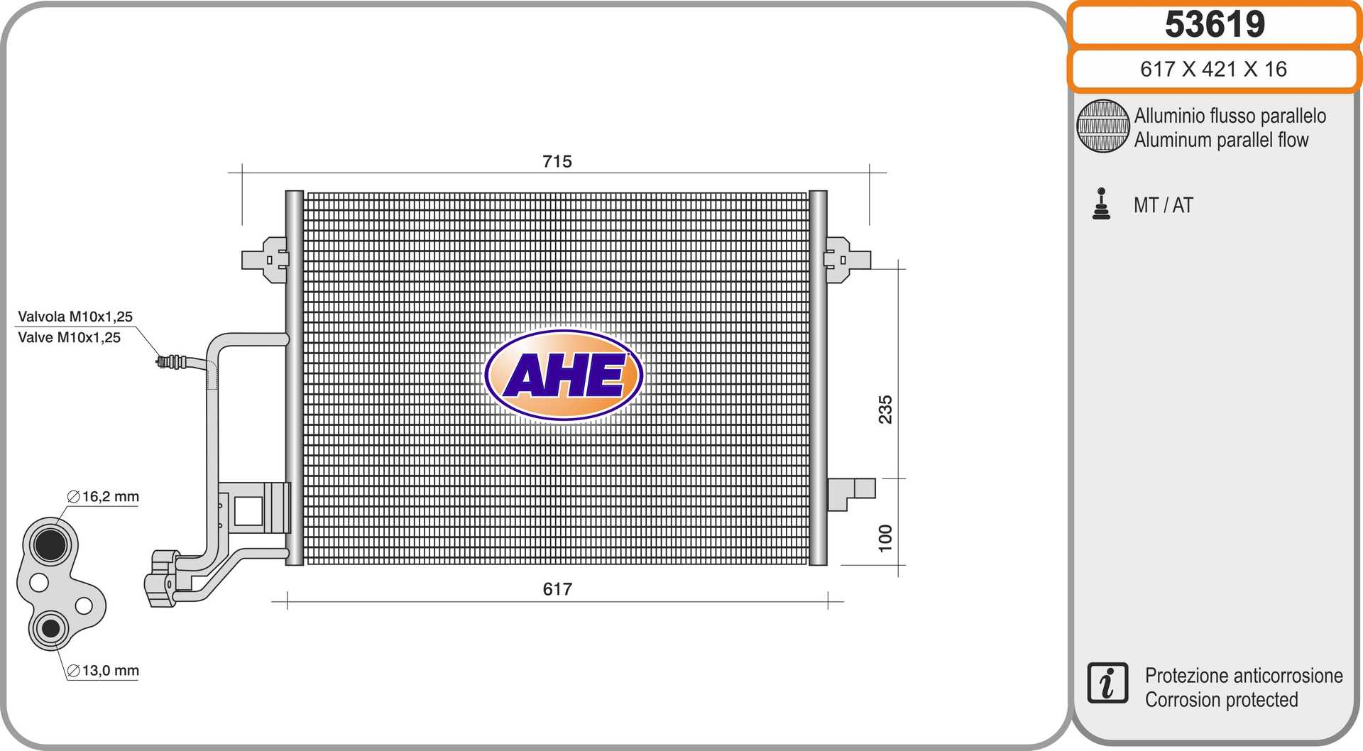 AHE 53619 Condensatore,...