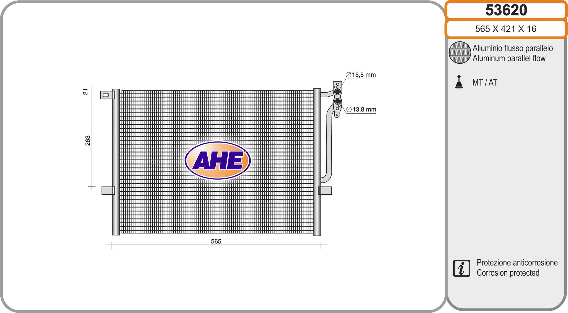 AHE 53620 Condensatore,...