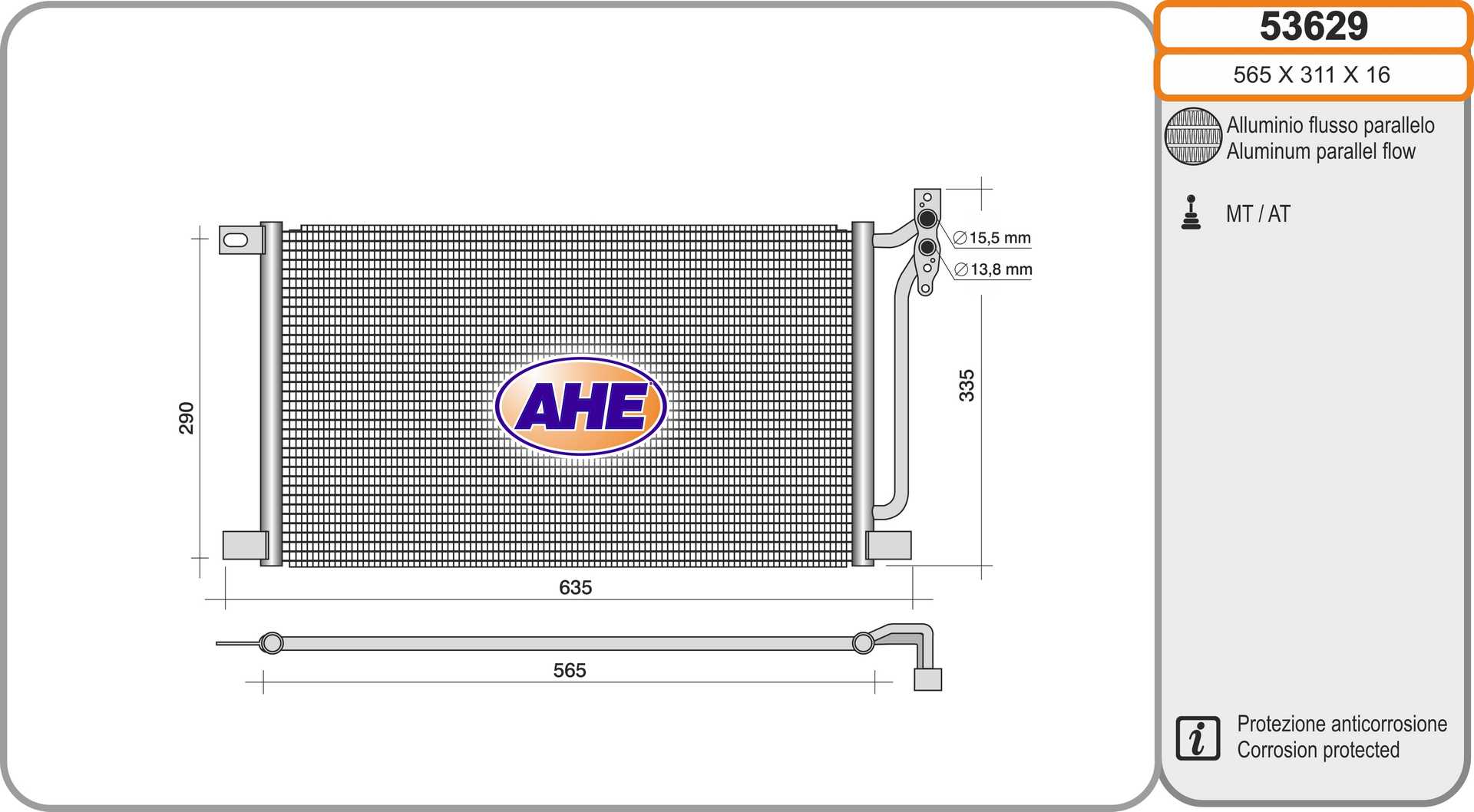AHE 53629 Condensatore,...