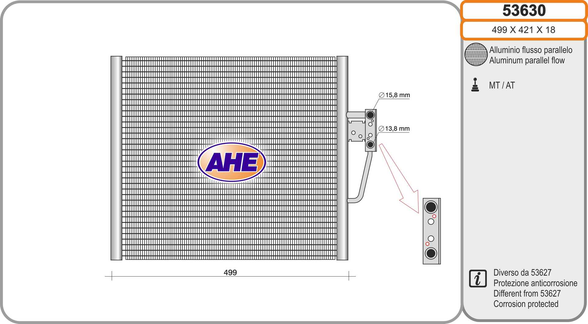 AHE 53630 Condensatore,...