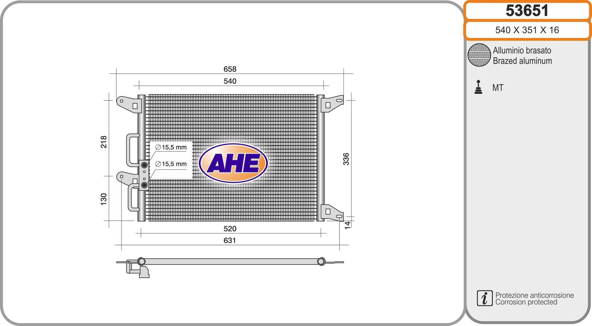 AHE 53651 Condensatore,...