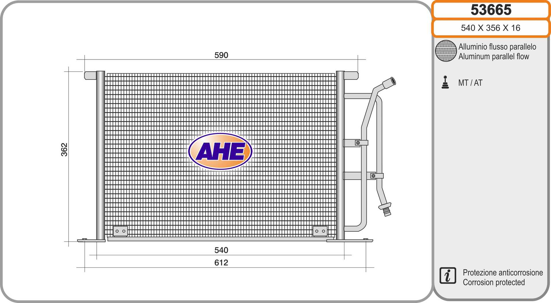 AHE 53665 Condensatore,...