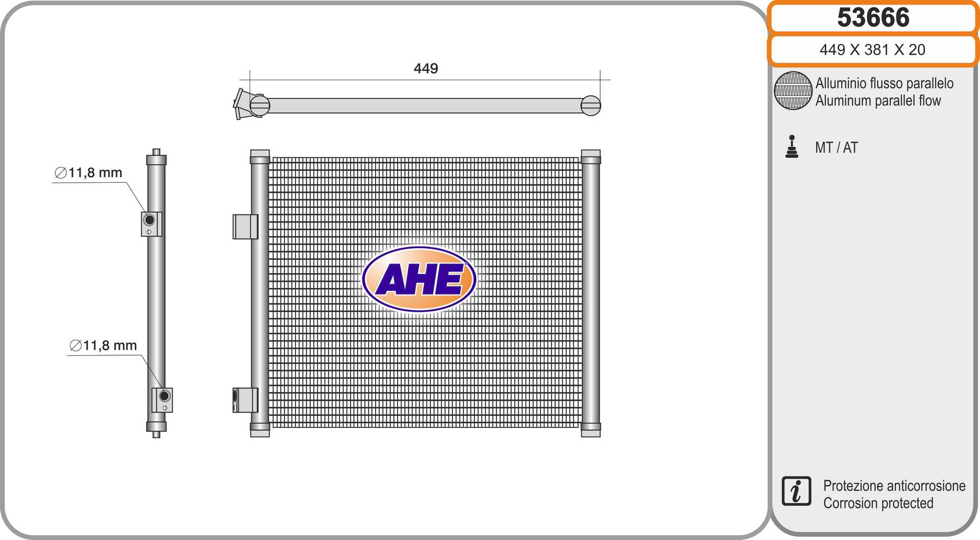 AHE 53666 Condensatore,...