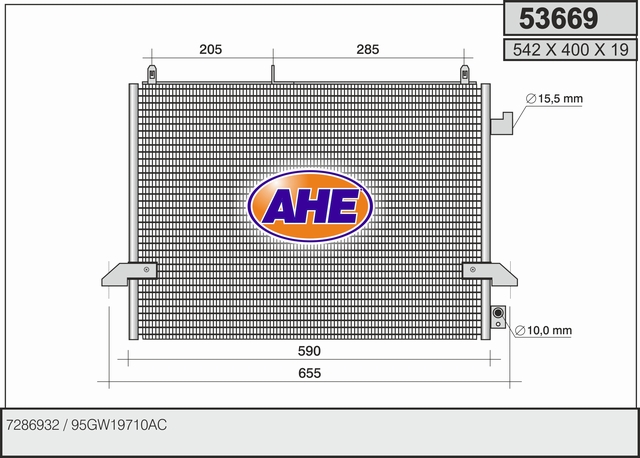 AHE 53669 Condensatore,...